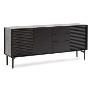 Čierna komoda v dekore duba 200x86x45 cm Lenon – Kave Home vyobraziť