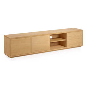 TV stolík v dekore duba v prírodnej farbe 200x44 cm Abilen - Kave Home vyobraziť