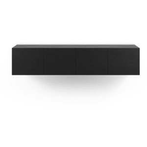 Čierny TV stolík 180x38x35 cm Daroca – Marckeric vyobraziť