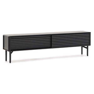 Čierny TV stolík v dekore duba 200x57x35 cm Lenon – Kave Home vyobraziť