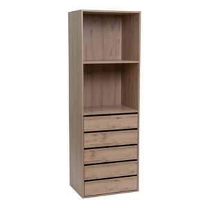 Otvorená modulárna skriňa v dekore duba v prírodnej farbe 60x180x45 cm Modular – Casa Selección vyobraziť