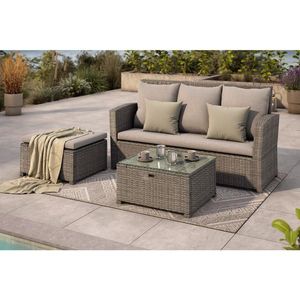 Ambia Garden TERASOVÁ SEDACIA SÚPRAVA 3-dielne, kov, plast, textil vyobraziť