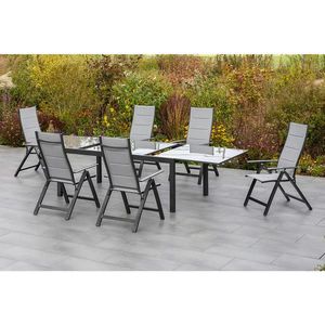 Gardenson ZÁHRADNÝ STÔL, kov, sklo, 150-220/90/75 cm vyobraziť