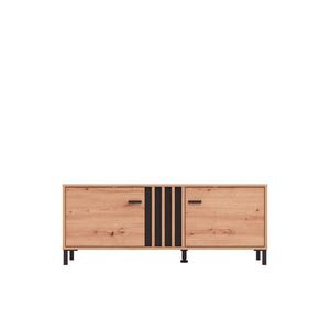 Hom`in TV DIEL, čierna, dub artisan, 131, 4/52/40 cm vyobraziť