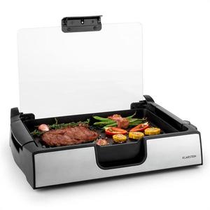 Klarstein Showmaster, 1500 W, do 250 °C, stolný gril, sklenený kryt vyobraziť