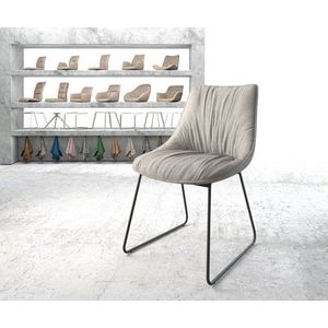Jídelní židle Elda-Flex Stripes Light Grey Skid Frame Black vyobraziť