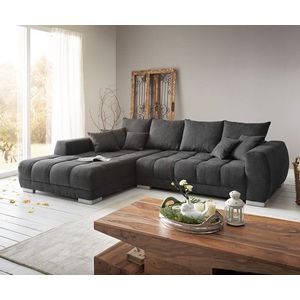 Sedací souprava Josea 300x220 cm Mikrovlákno Černá Recamiere Levá vyobraziť