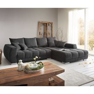 Sedací souprava Josea 300x220 cm Mikrovlákno Černá Recamiere Pravá vyobraziť