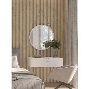Grace okrúhle zrkadlo na povrázku 60cm biely vyobraziť