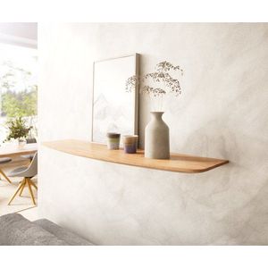 Nástenná polica Swiss Edge Edge 100 cm z prírodného akáciového masívu vyobraziť