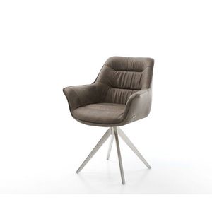 Kaira-Flex otočná stolička taupe vintage krížová základňa štvorcová vyobraziť