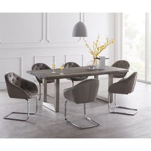 Jedálenský stôl Edge 220x100cm XL Acacia platinum nerezová oceľ široký vyobraziť