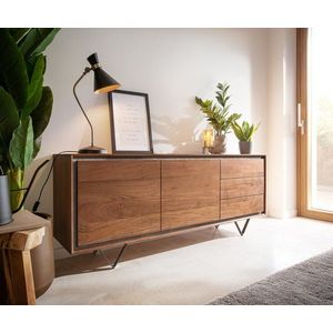 Komoda Stonegrace 175 cm Akácia hnedá kamenina 2 dvierka 3 zásuvky vyobraziť