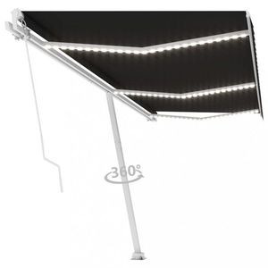 Ručne zaťahovacia markíza s LED svetlom 300x250 cm Dekorhome vyobraziť