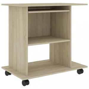 PC stôl na kolieskach 80x50 cm Dekorhome vyobraziť