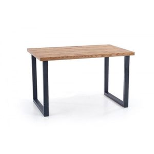 Jídelní rozkládací stůl Horus 126/206 cm dub jasný/černý vyobraziť