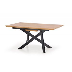 Jídelní rozkládací stůl Talo 160/200 cm dub craft zlatý/černý vyobraziť