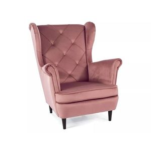 Křeslo LADY Velvet růžové vyobraziť