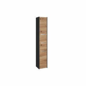 Kúpeľňová skrinka S33 170 cm antracit/dub artisan vyobraziť