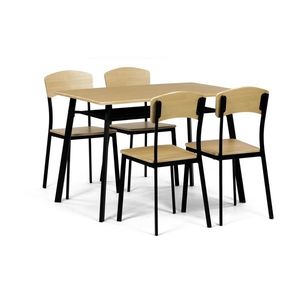 Jedálenský set Industrial so 4 stoličkami, 110 x70 x 76 cm, hnedý vyobraziť