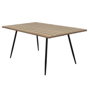 Autronic Záhradný stôl, kov, polywood, hnedý, AZ-F1407 NAT vyobraziť