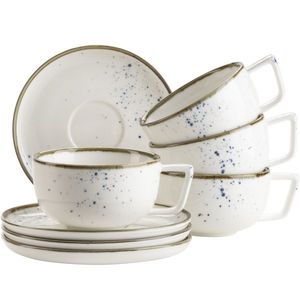 Mäser 8-dielna súprava šálok na kávu Pintar White modré bodky vyobraziť