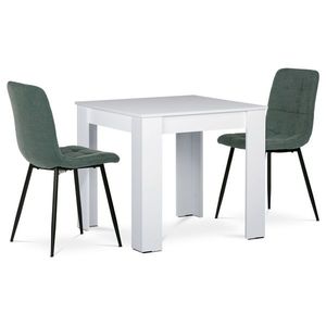 Jedálenský set z MDF s 2 stoličkami, 80 x 80 x 75cm, biely vyobraziť