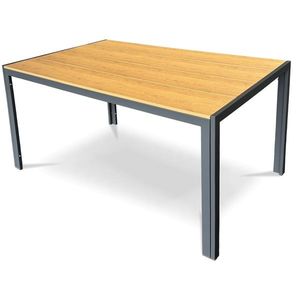 Autronic Záhradný stôl, kov, polywood, hnedý , AZT-S1215 OAK vyobraziť