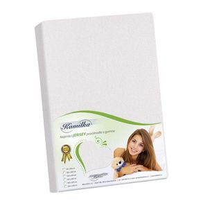 Bellatex Jersey prestieradlo Kamilka biela, 140 x 200 cm vyobraziť