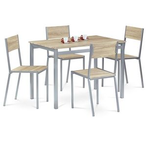 Jedálenský set HARVEY so 4 stoličkami, 110 x 70 x77 cm, dub Sonoma vyobraziť