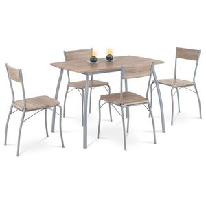 Jedálenský set HANS so 4 stoličkami, 110 x 70 x 77cm, dub Sonoma vyobraziť