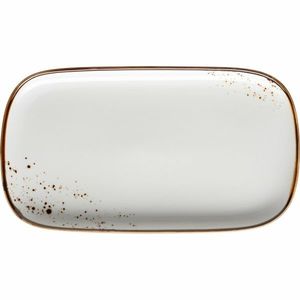 Mäser Obdĺžniková tácka Pintar White hnedé bodky 25 x 14 x 2 cm, S vyobraziť
