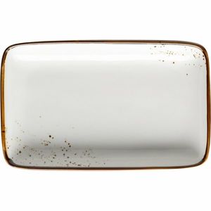 Mäser Obdĺžniková tácka Pintar White hnedé bodky 21 x 13 x 3 cm vyobraziť