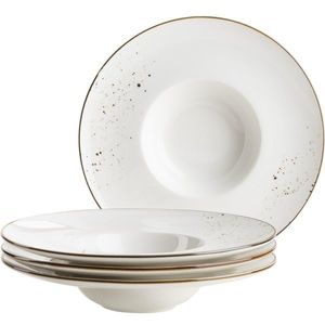 Mäser 4-dielna súprava gurmánskych tanierov Pintar White hnedé bodky 26 cm vyobraziť