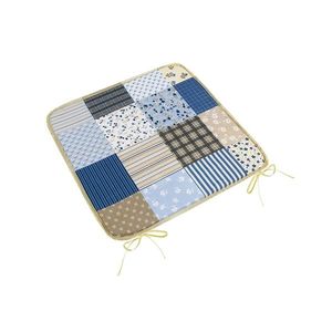 Bellatex Sedák Adela hladký Patchwork modrá, 40 x 40 cm vyobraziť