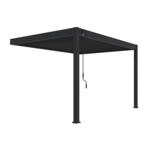 ArtRoja Bioklimatická hliníková pergola INTRO PLUS do steny | antracit 4 x 3 m vyobraziť