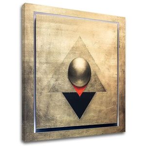 Zlatý dotyk na plátne Symmetry in Gold 70x70 cm vyobraziť