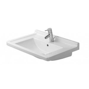 DURAVIT - Starck 3 Umývadlo, 70x49 cm, s prepadom, s otvorom na batériu, biela 0304700000 vyobraziť