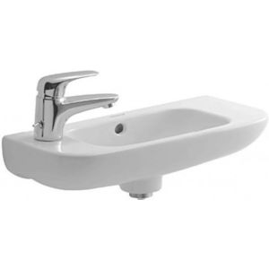 DURAVIT - D-Code Umývadielko, 50x22 cm, s prepadom, s otvorom na batériu vľavo, biela 07065000092 vyobraziť
