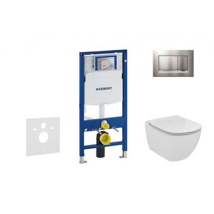 GEBERIT - Duofix Set předstěnové instalace, klozetu a sedátka Ideal Standard Tesi, tlačítka Sigma30, matný chrom/chrom 111.300.00.5 NF7 vyobraziť