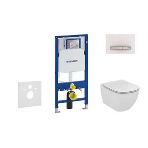 GEBERIT - Duofix Modul na závesné WC s tlačidlom Sigma50, alpská biela + Ideal Standard Tesi - WC a doska 111.300.00.5 NF8 vyobraziť