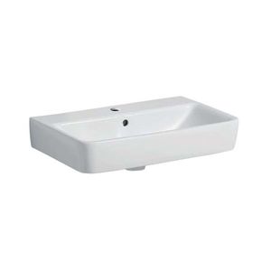 GEBERIT - Selnova Compact Umývadielko 60x37 cm, s 1 otvorom na batériu, s prepadom, biela 501.511.00.7 vyobraziť