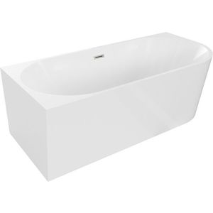 MEXEN/S - Mia voľne stojaca rohová vaňa ľavá 170 x 80 cm, biela, sifón a prepad nikel kartáčovaná 52691708000L-97 vyobraziť