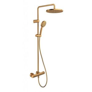DURAVIT DURAVIT - Sprchy Sprchový set s termostatom, priemer 25 cm, 3 prúdy, kefovaný bronz TH4282008004 vyobraziť