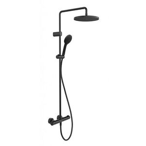 DURAVIT DURAVIT - Sprchy Sprchový set s termostatom, priemer 25 cm, 3 prúdy, matná čierna TH4282008046 vyobraziť