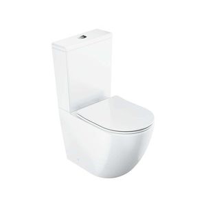 RAVAK - WC kombi s doskou SoftClose, vario odpad, spodné napúšťanie, RimOff, biela X01870 vyobraziť