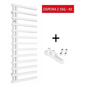HOPA - Akční set: radiátor DARVEL bílá barva + ventil HYBRID - Barva - Bílá, Doporučená topná tyč - 600 W, Rozměr A - 50 cm, Rozměr C - 175 cm, Skutečný rozměr radiátoru - 500 x 1730 mm, Typ připojení - Spodní 50 mm RADDAV501735H vyobraziť