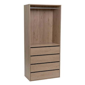 Otvorená modulárna skriňa v dekore duba v prírodnej farbe 80x180x45 cm Modular – Casa Selección vyobraziť