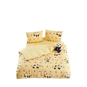 Žlté obliečky na jednolôžko/predĺžené s plachtou/3-dielne 160x220 cm Panda – Mila Home vyobraziť