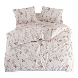 Béžové obliečky na jednolôžko/predĺžené s plachtou/3-dielne 160x220 cm Floral Butterfly – Mila Home vyobraziť